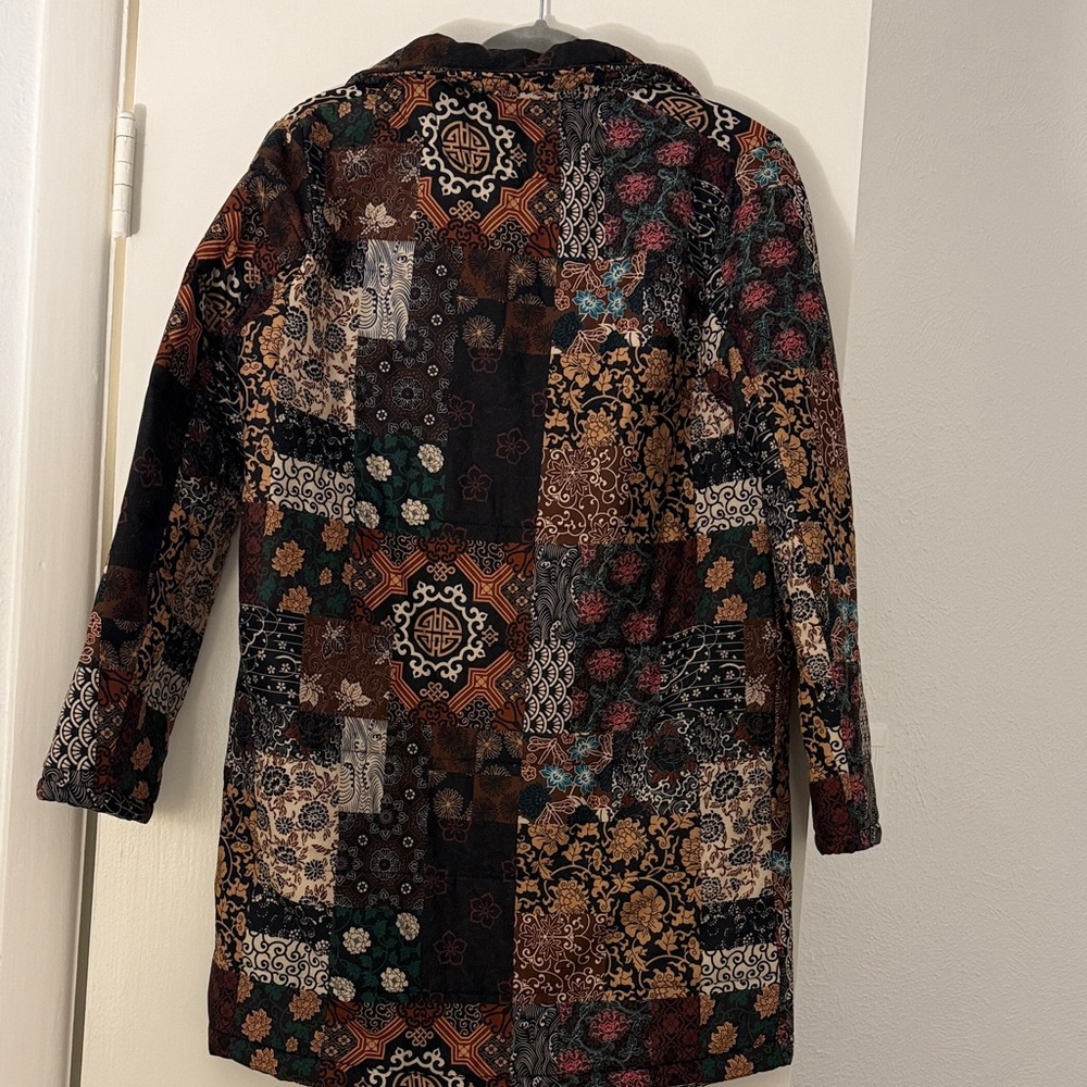 Johanna Paris Patchwork Patterned Coat - image 5